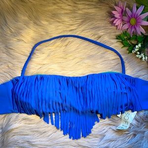🍂SPECIAL SALES🍂  SOFIA BY VIX | Bandeau Fringe Lake Blue